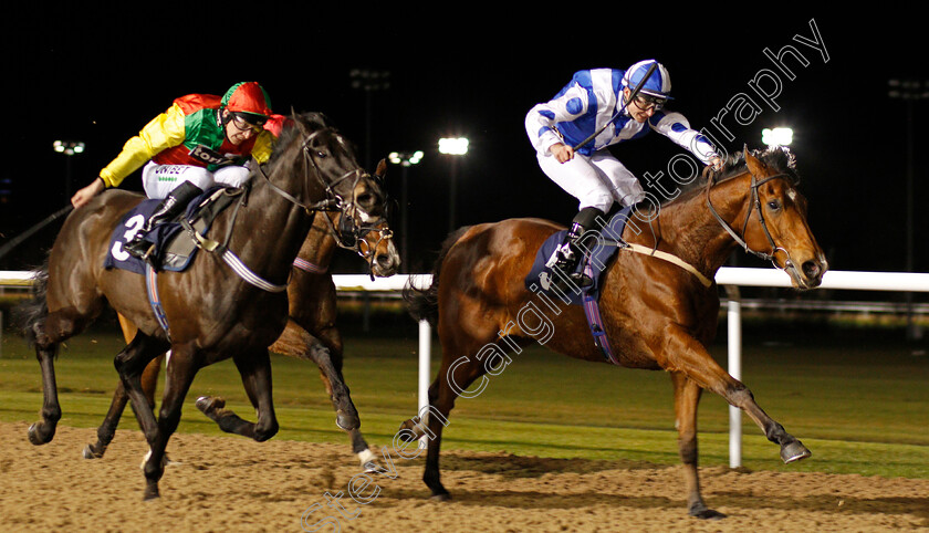 Butterfield-0004 
 BUTTERFIELD (Eoin Walsh) beats TULANE (left) in The Betway Casino Handicap
Wolverhampton 19 Dec 2019 - Pic Steven Cargill / Racingfotos.com