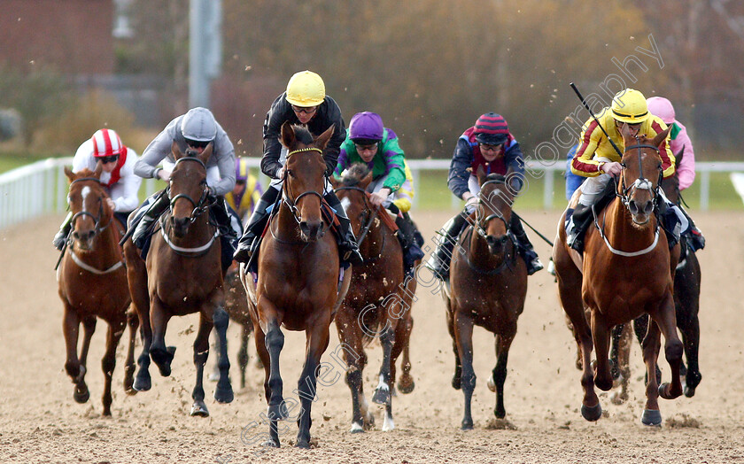 Baba-Ghanouj-0004 
 BABA GHANOUJ (David Probert) beats LADY LIZZY (right) in The Ladbrokes Home Of The Odds Boost Fillies Novice Stakes Div2
Wolverhampton 28 Nov 2018 - Pic Steven Cargill / Racingfotos.com