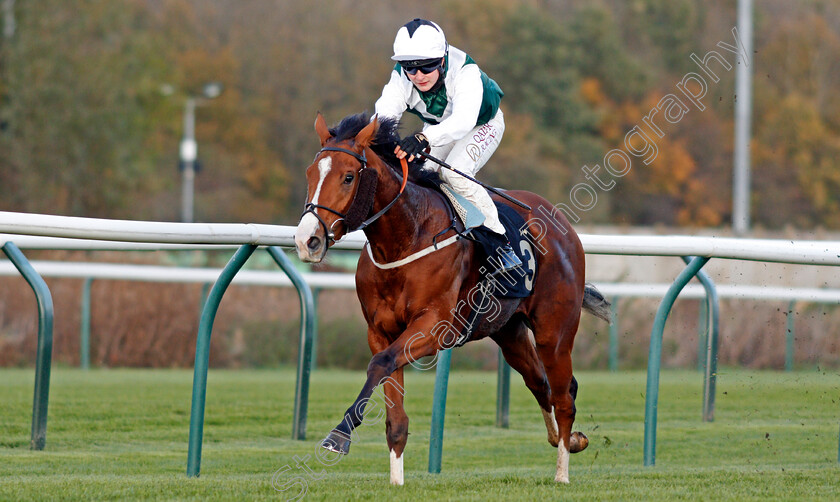 Gordonstoun-0005 
 GORDONSTOUN (Cieren Fallon) wins The Best Odds Guaranteed At Mansionbet Nursery
Nottingham 4 Nov 2020 - Pic Steven Cargill / Racingfotos.com