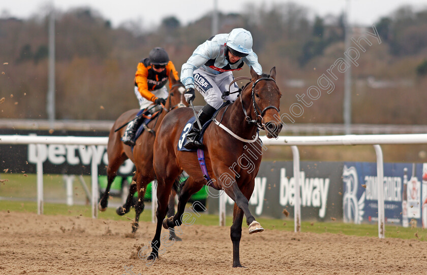 Double-Dealing-0005 
 DOUBLE DEALING (Billy Garritty) wins The Get Your Ladbrokes Daily Odds Boost Handicap
Wolverhampton 13 Mar 2021 - Pic Steven Cargill / Racingfotos.com