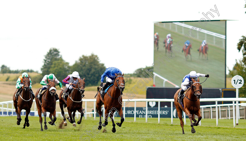 Anythingtoday-0001 
 ANYTHINGTODAY (Hollie Doyle) beats RANCHERO (centre) in The Bob And Liz 40th Wedding Anniversary Handicap
Newmarket 31 Jul 2021 - Pic Steven Cargill / Racingfotos.com