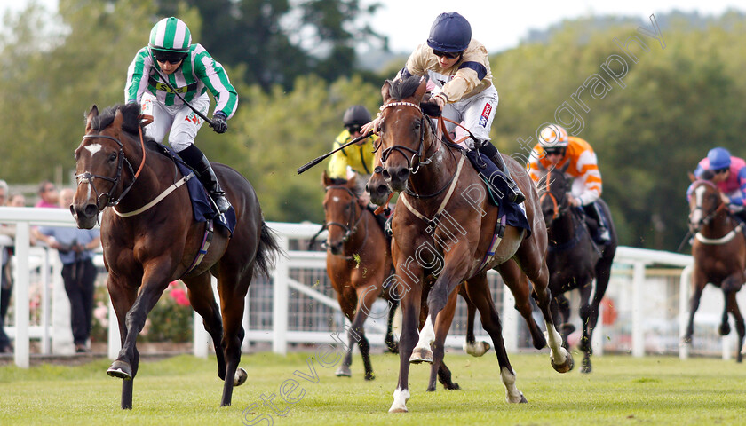 Dramatic-Sands-0006 
 DRAMATIC SANDS (right, Hollie Doyle) beats OVERPRICED MIXER (left) in The Bettingsites.ltd.uk Median Auction Maiden Stakes
Chepstow 2 Jul 2019 - Pic Steven Cargill / Racingfotos.com