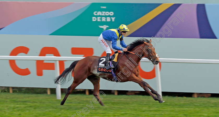 Desert-Crown-0009 
 DESERT CROWN (Richard Kingscote) wins The Cazoo Derby
Epsom 4 Jun 2022 - Pic Steven Cargill / Racingfotos.com