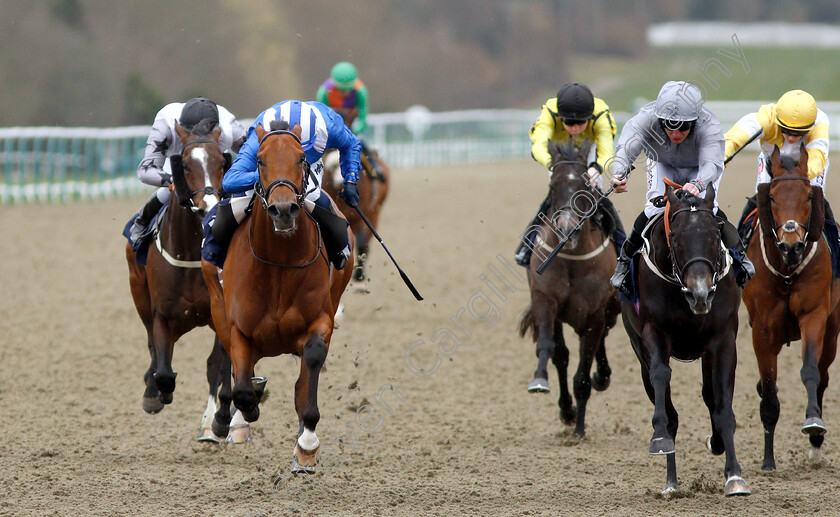 Fanaar-0005 
 FANAAR (left, Jim Crowley) beats DEEP INTRIGUE (right) in The Ladbrokes Spring Cup Stakes
Lingfield 2 Mar 2019 - Pic Steven Cargill / Racingfotos.com