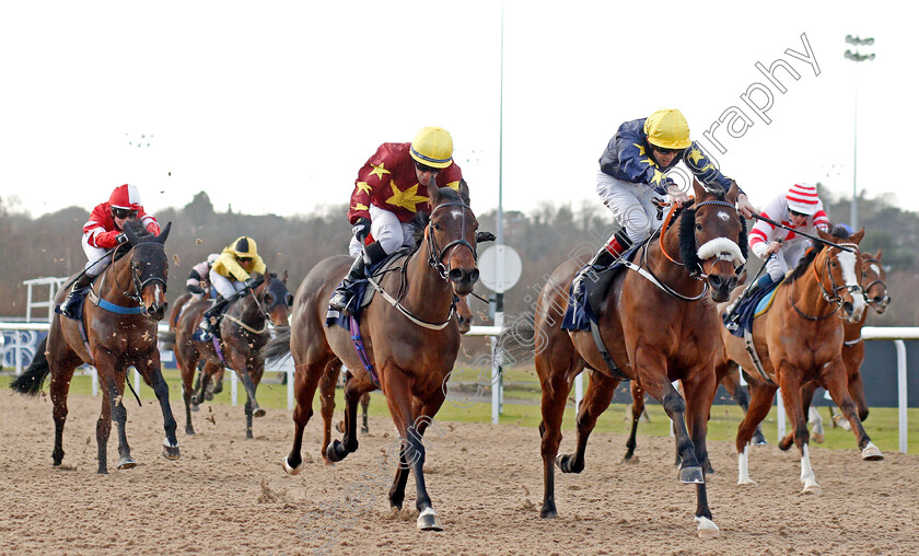 Almurr-0003 
 ALMURR (right, Ben Curtis) beats KNOCKABOUT QUEEN (left) in The #Betyourway At Betway Handicap Div2
Wolverhampton 3 Jan 2020 - Pic Steven Cargill / Racingfotos.com