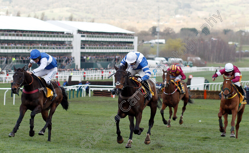 Frodon-0008 
 FRODON (centre, Bryony Frost) beats ASO (left) in the Ryanair Chase
Cheltenham 14 Mar 2019 - Pic Steven Cargill / Racingfotos.com