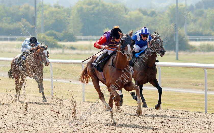 Vindicate-0003 
 VINDICATE (Ryan Moore) beats THUMUR (right) in The Free Tips Daily On attheraces.com Handicap
Wolverhampton 11 Aug 2020 - Pic Steven Cargill / Racingfotos.com