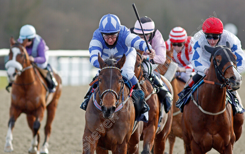 Lucky-Ava-0007 
 LUCKY AVA (Martin Dwyer) wins The Get Your Ladbrokes Daily Odds Boost Handicap
Lingfield 29 Jan 2021 - Pic Steven Cargill / Racingfotos.com