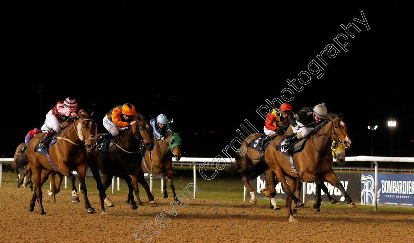 Act-Of-Magic-0001 
 ACT OF MAGIC (right, Kieran O'Neill) wins The Play 4 To Score At Betway Handicap Div2
Wolverhampton 12 Mar 2021 - Pic Steven Cargill / Racingfotos.com