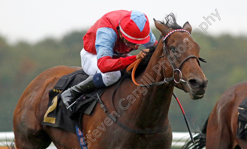 Divine-Comedy-0003 
 DIVINE COMEDY (Kaiya Fraser) wins The Trustatrader Fully Vetted Tradespeople Fillies Handicap
Nottingham 11 Oct 2023 - Pic Steven Cargill / Racingfotos.com