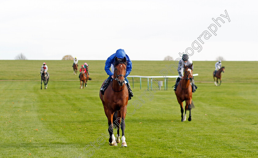 Regal-Honour-0009 
 REGAL HONOUR (William Buick) winner of The Stephen Rowley Remembered Novice Stakes
Newmarket 19 Oct 2022 - Pic Steven Cargill / Racingfotos.com