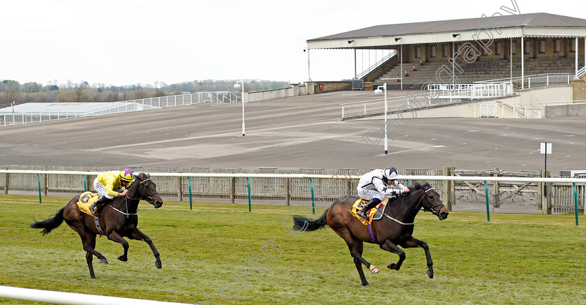 Mystery-Angel-0002 
 MYSTERY ANGEL (Ben Curtis) beats SEA KARATS (left) in The Betfair Pretty Polly Stakes
Newmarket 2 May 2021 - Pic Steven Cargill / Racingfotos.com