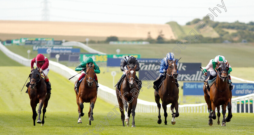 Duke-Of-Hazzard-0001 
 DUKE OF HAZZARD (right, P J McDonald) beats MOMKIN (left) and URBAN ICON (centre) in The Edmondson Hall Solicitors Sir Henry Cecil Stakes
Newmarket 11 Jul 2019 - Pic Steven Cargill / Racingfotos.com