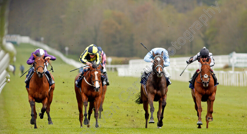 Axana-0003 
 AXANA (2nd right, Jason Watson) beats BOUNCE THE BLUES (right) ISABELLA GILES (2nd left) and MEU AMOR (left) in The Novibet Chartwell Stakes
Lingfield 8 May 2021 - Pic Steven Cargilll / Racingfotos.com