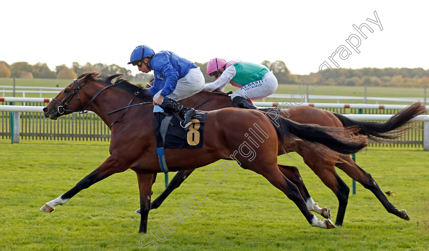 Regal-Honour-0001 
 REGAL HONOUR (William Buick) wins The Stephen Rowley Remembered Novice Stakes
Newmarket 19 Oct 2022 - Pic Steven Cargill / Racingfotos.com