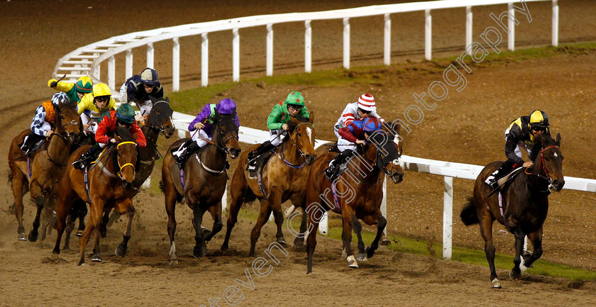 Breaking-Records-0005 
 BREAKING RECORDS (2nd right, Ray Dawson) beats HUMAN NATURE (right) in The £20 Free Bets At totesport.com Apprentice Handicap
Chelmsford 29 Nov 2018 - Pic Steven Cargill / Racingfotos.com