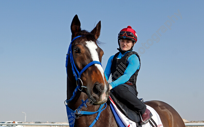 Deirdre-0006 
 DEIRDRE (Hollie Doyle) training for the Bahrain International Trophy
Rashid Equestrian & Horseracing Club, Bahrain, 19 Nov 2020 - Pic Steven Cargill / Racingfotos.com