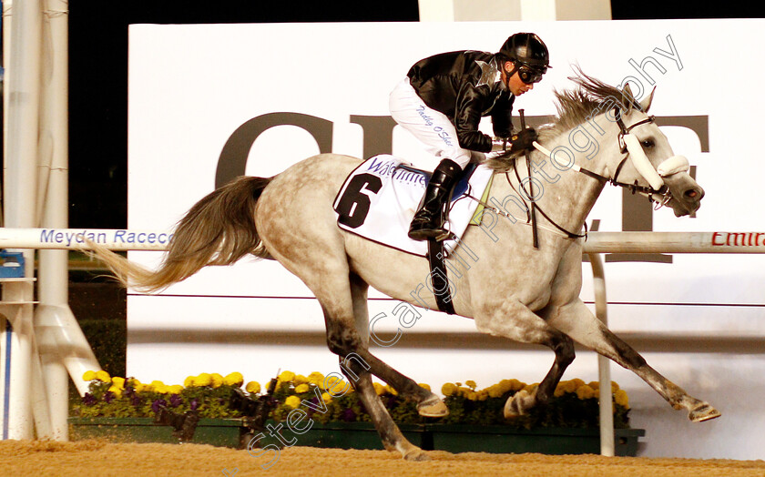 Af-Al-Sajanjle-0005 
 AF AL SAJANJLE (Tadhg O'Shea) wins The Mazrat Al Ruwayah
Meydan 14 Feb 2019 - Pic Steven Cargill / Racingfotos.com