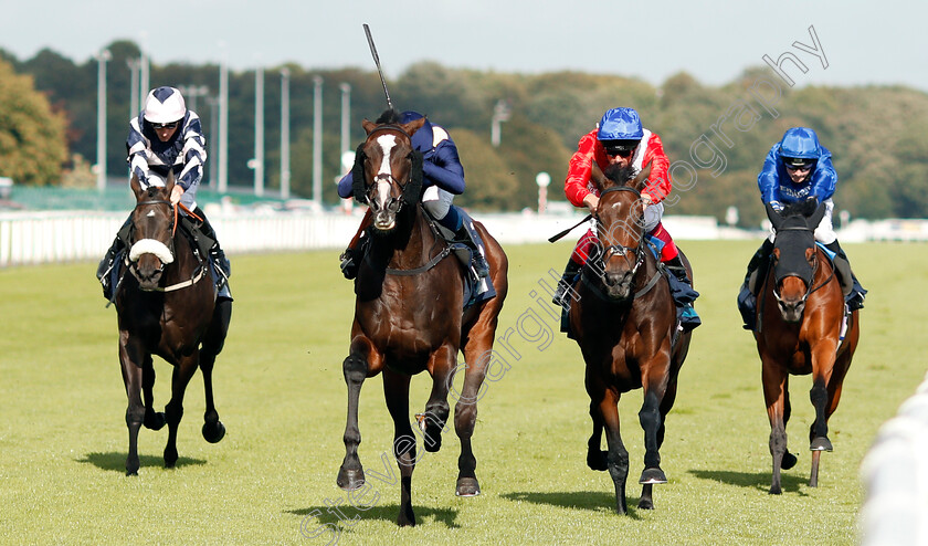 Maybe-Today-0002 
 MAYBE TODAY (2nd left, William Buick) beats LITIGIOUS (2nd right) in The British EBF Premier Fillies Handicap
Doncaster 11 Sep 2019 - Pic Steven Cargill / Racingfotos.com