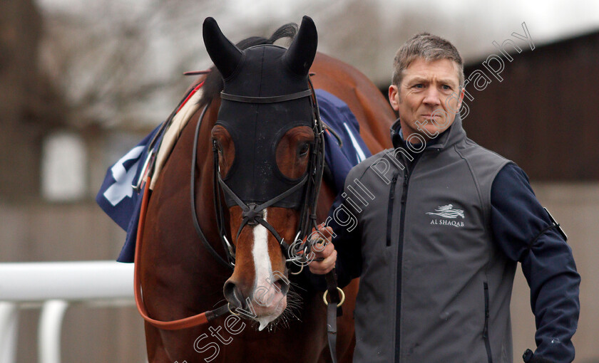 Toast-Of-New-York-0002 
 TOAST OF NEW YORK with Jimmy McCarthy before winning The Betway Conditions Stakes Lingfield 6 Dec 2017 - Pic Steven Cargill / Racingfotos.com