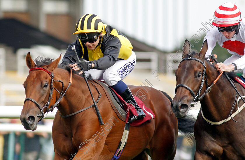 Zouky-0001 
 ZOUKY (Marco Ghiani) wins The British EBF Fillies Novice Stakes
Haydock 2 Sep 2022 - Pic Steven Cargill / Racingfotos.com