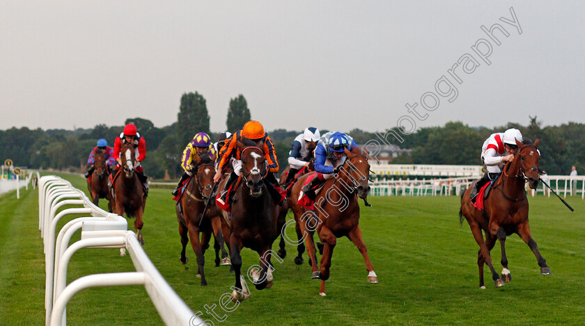 Dancing-Harry-0005 
 DANCING HARRY (left, Ryan Moore) beats RAVENS ARK (centre) and SNOWALOT (right) in The Owen Williams Handicap
Sandown 21 Jul 2021 - Pic Steven Cargill / Racingfotos.com