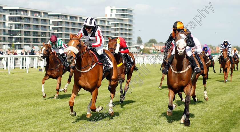 Windsorlot-0002 
 WINDSORLOT (left, Sarah Bowen) beats LOVING YOUR WORK (right) in The Wiser Academy Amateur Riders Handicap
Newbury 14 Jun 2018 - Pic Steven Cargill / Racingfotos.com