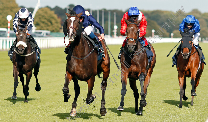 Maybe-Today-0004 
 MAYBE TODAY (2nd left, William Buick) beats LITIGIOUS (2nd right) in The British EBF Premier Fillies Handicap
Doncaster 11 Sep 2019 - Pic Steven Cargill / Racingfotos.com