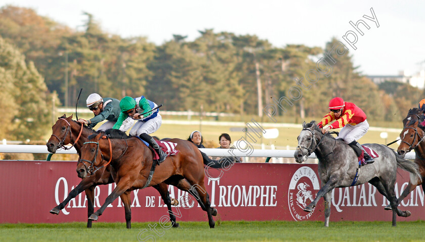 One-Master-0002 
 ONE MASTER (P C Boudot) beats CITY LIGHT (farside) in The Qatar Prix de la Foret
Longchamp 6 Oct 2019 - Pic Steven Cargill / Racingfotos.com