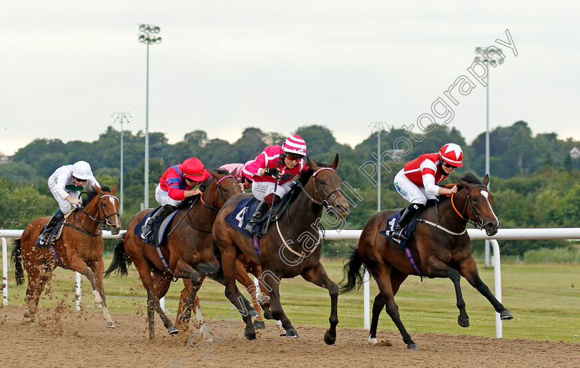 Tattoo-0001 
 TATTOO (centre, Cieren Fallon) beats CUBAN BREEZE (right) in The Visit attheraces.com Maiden Auction Fillies Stakes
Wolverhampton 31 Jul 2020 - Pic Steven Cargill / Racingfotos.com