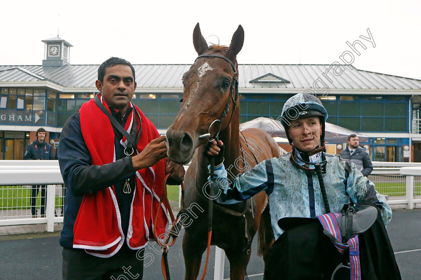 Stressfree-0007 
 STRESSFREE (Jason Watson) winner of The Trustatrader Approved And Reviewed Trades People Handicap
Nottingham 11 Oct 2023 - Pic Steven Cargill / Racingfotos.com