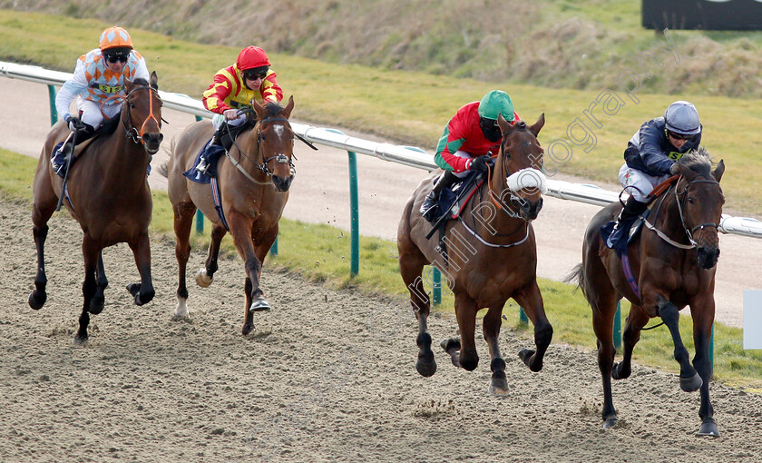 Endlessly-0003 
 ENDLESSLY (2nd right, Jamie Spencer) beats HIDDEN DEPTHS (right) in The Betway Live Casino Maiden Stakes
Lingfield 2 Feb 2019 - Pic Steven Cargill / Racingfotos.com