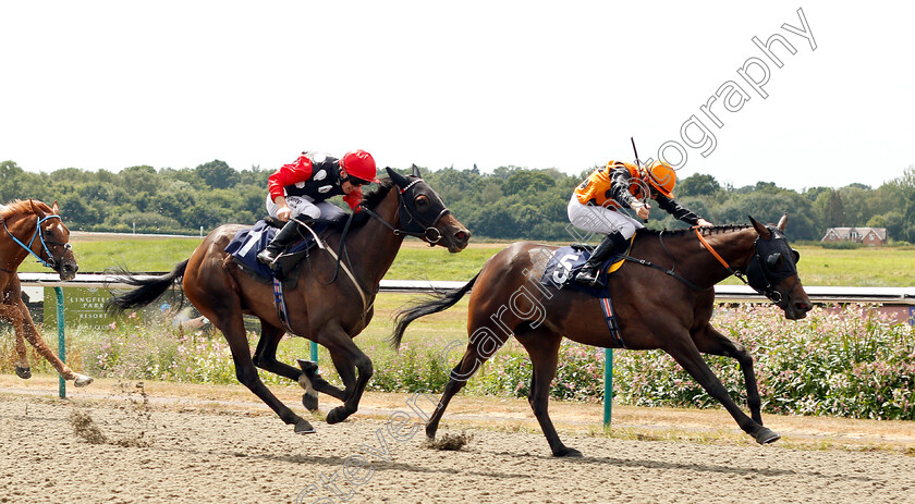 Vixen-0003 
 VIXEN (left, Edward Greatrex) beats DELICATE KISS (right) in The Best Odds Guaranteed At 188bet Handicap
Lingfield 25 Jul 2018 - Pic Steven Cargill / Racingfotos.com