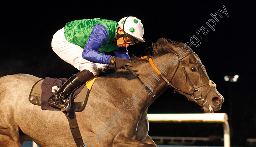 Hippocratic-Oath-0002 
 HIPPOCRATIC OATH (Sean Levey) wins The Betmgm Nursery
Wolverhampton 20 Dec 2024 - Pic Steven Cargill / Racingfotos.com