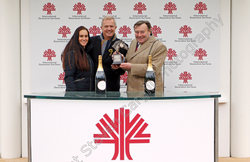 Pym-0008 
 Presentation to Nicky Henderson for The International Decorative Surfaces Novices Chase won by PYM
Cheltenham 13 Dec 2019 - Pic Steven Cargill / Racingfotos.com