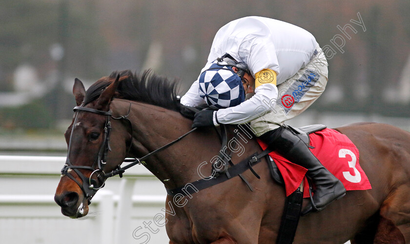 Knickerbockerglory-0005 
 KNICKERBOCKERGLORY (Harry Skelton) wins The Betfair Handicap Hurdle
Sandown 7 Dec 2024 - Pic Steven Cargill / Racingfotos.com