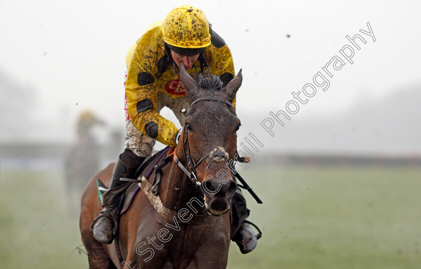 Acting-Lass-0006 
 ACTING LASS (Noel Fehily) wins The Bet365 Handicap Chase Ascot 20 Jan 2018 - Pic Steven Cargill / Racingfotos.com