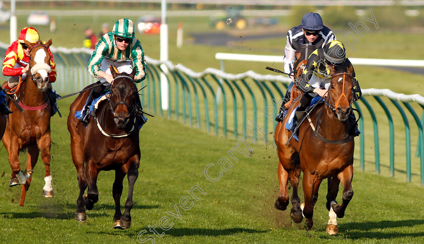 Arishka-0003 
 ARISHKA (left, Kieran O'Neill) beats HANAKOTOBA (right) in The Leaflabs Handicap
Nottingham 20 Apr 2019 - Pic Steven Cargill / Racingfotos.com