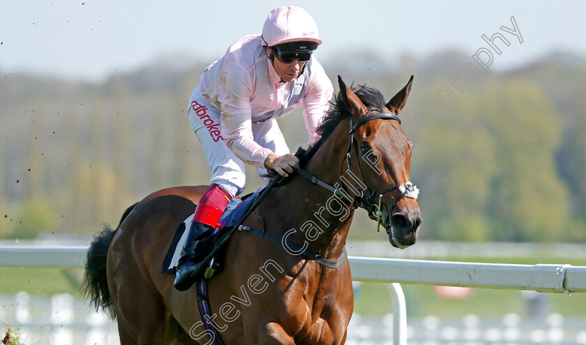 Lah-Ti-Dar-0007 
 LAH TI DAR (Frankie Dettori) wins The BJP Celebrating 20 Years Maiden Fillies Stakes Newbury 20 Apr 2018 - Pic Steven Cargill / Racingfotos.com