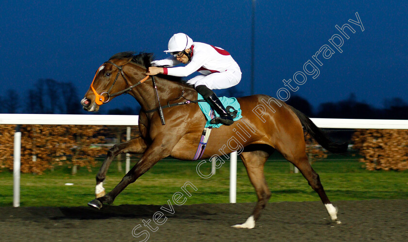 Star-Of-War-0004 
 STAR OF WAR (Sean Levey) wins The 32Red On The App Store Fillies Novice Stakes Div1
Kempton 23 Mar 2019 - Pic Steven Cargill / Racingfotos.com