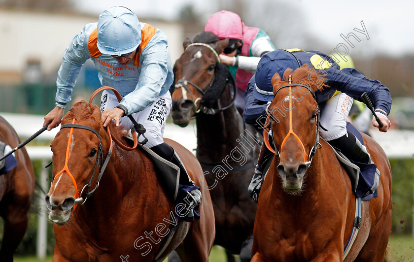 Soundslikethunder-0009 
 SOUNDSLIKETHUNDER (right, Rossa Ryan) beats LEXINGTON KNIGHT (left) in The Unibet Novice Stakes Div2
Doncaster 28 Mar 2021 - Pic Steven Cargill / Racingfotos.com