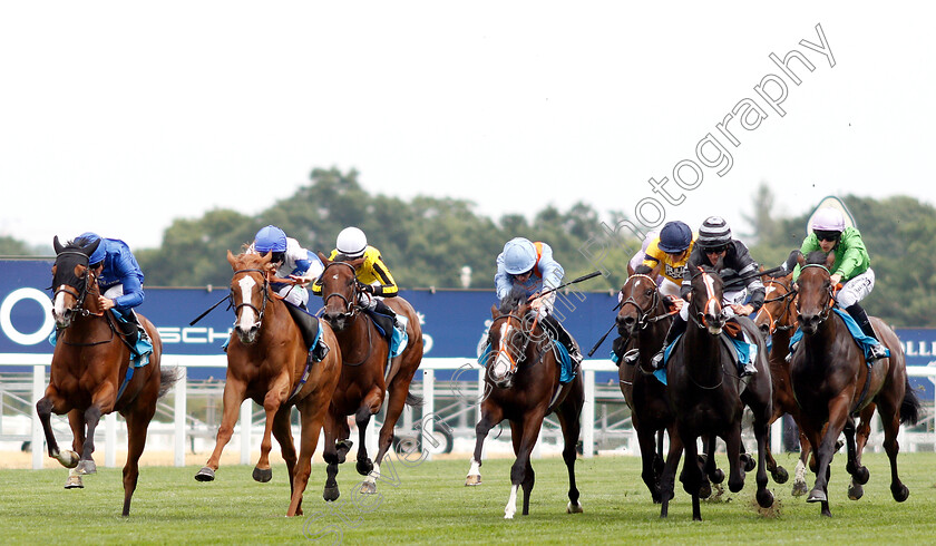 Ceratonia-0002 
 CERATONIA (left, William Buick) beats MODEL GUEST (2nd left) in The JGR British EBF Fillies Novice Stakes
Ascot 27 Jul 2018 - Pic Steven Cargill / Racingfotos.com