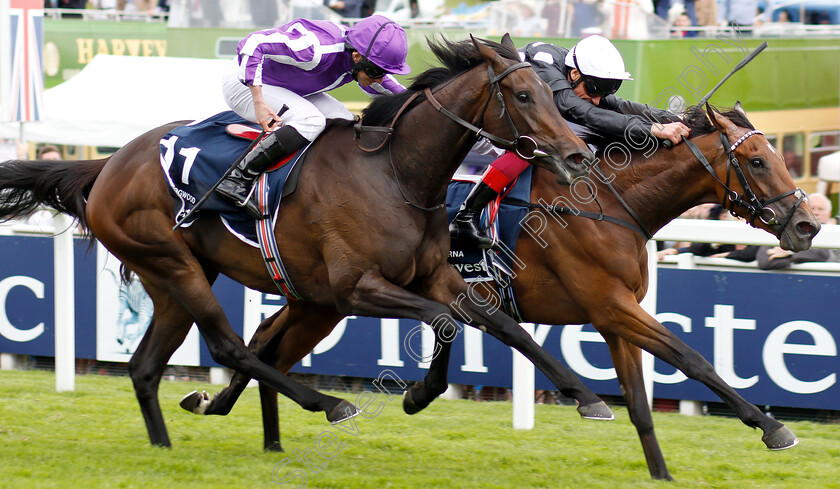 Annapurna-0005 
 ANAPURNA (Frankie Dettori) beats PINK DOGWOOD (left) in The Investec Oaks
Epsom 31 May 2019 - Pic Steven Cargill / Racingfotos.com