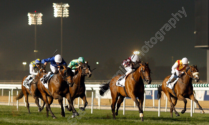 Wasim-0002 
 WASIM (Adrie De Vries) beats ZAMAN (left) and CENTENARY DIAMOND (right) in The Meydan Classic Trial Meydan 8 Feb 2018 - Pic Steven Cargill / Racingfotos.com