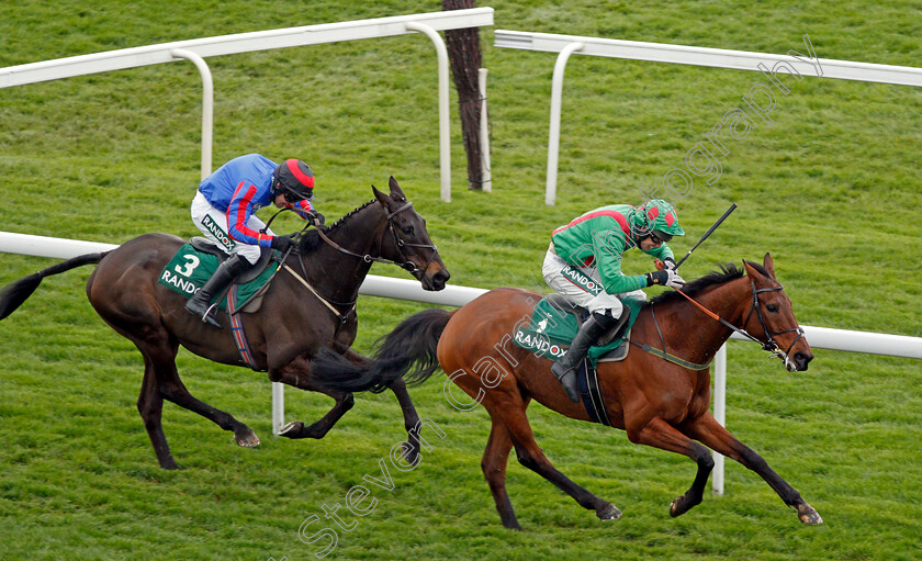 Balnaslow-0012 
 BALNASLOW (Derek O'Connor) beats BEAR'S AFFAIR (left) in The Randox Health Foxhunters Chase Aintree 12 Apr 2018 - Pic Steven Cargill / Racingfotos.com