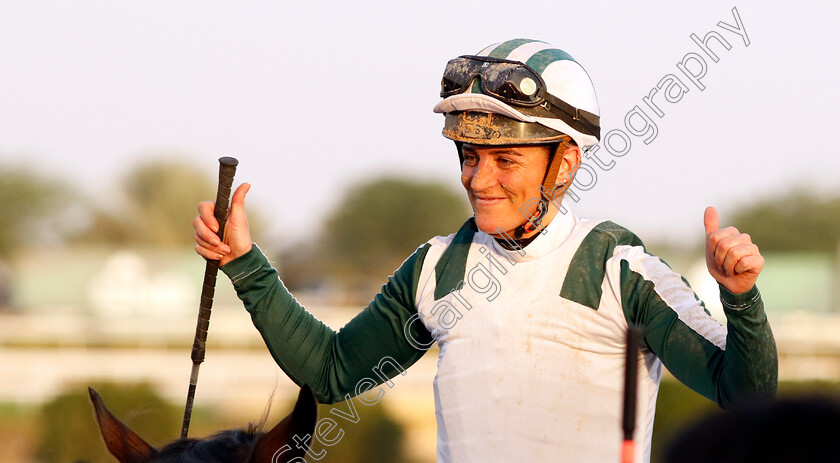 Maryline-Eon-0002 
 Maryline Eon winner of The International Jockeys Challenge R2
King Abdulaziz Racecourse, Saudi Arabia, 23 Feb 2024 - Pic Steven Cargill / Racingfotos.com