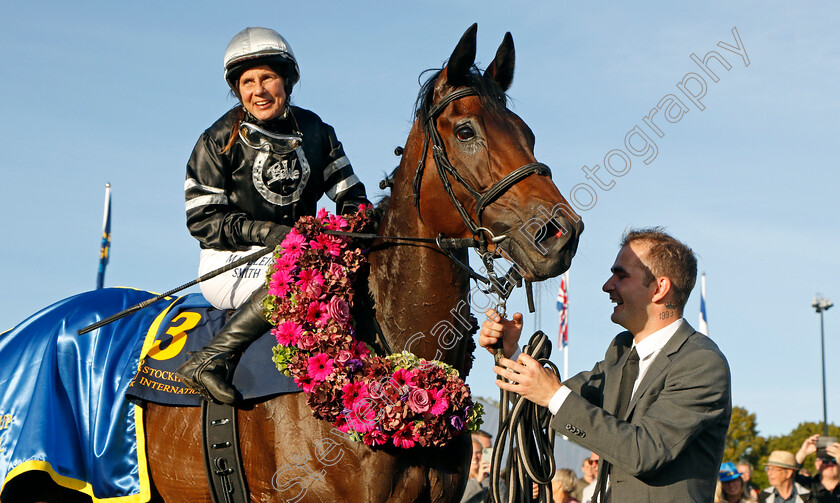 Espen-Hill-0008 
 ESPEN HILL (Madeleine Smith) winner of The Stockholm Cup International
Bro Park, Sweden 17 Sep 2023 - Pic Steven Cargill / Racingfotos.com