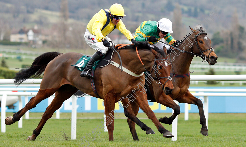 Lostintranslation-0006 
 LOSTINTRANSLATION (left, Robbie Power) beats DEFI DU SEUIL (right) in The BetBright Dipper Novices Chase
Cheltenham 1 Jan 2019 - Pic Steven Cargill / Racingfotos.com