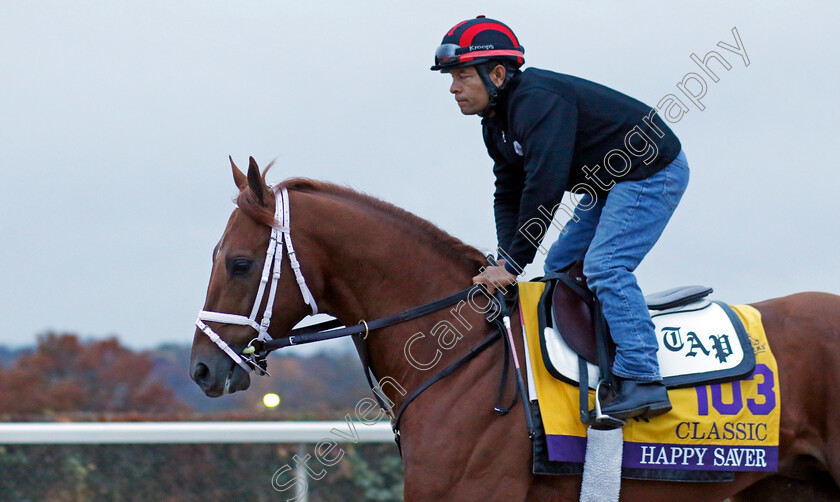 Happy-Saver-0001 
 HAPPY SAVER training for the Breeders' Cup Classic
Keeneland, USA 31 Oct 2022 - Pic Steven Cargill / Racingfotos.com