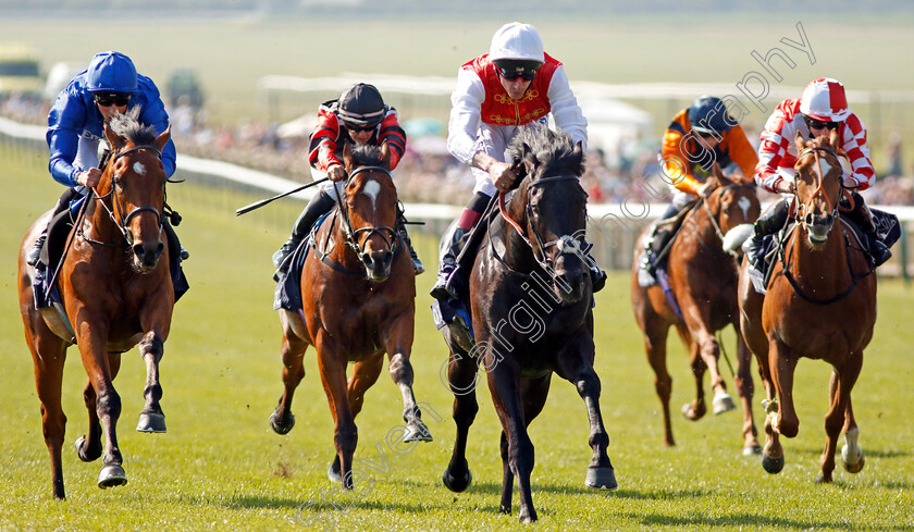 Konchek-0002 
 KONCHEK (centre, Adam Kirby) beats FLY THE NEST (left) in The Havana Gold Maiden Stakes Newmarket 6 May 2018 - Pic Steven Cargill / Racingfotos.com